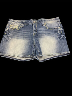 Women's Vigoss Blue Jean Shorts Size 15 with White Stitching